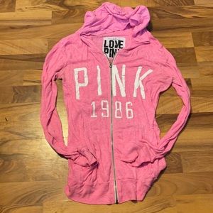 PINK thin zip up